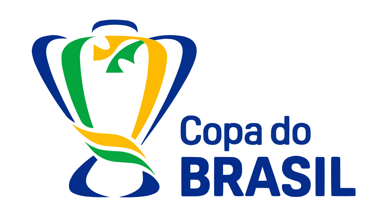 Marca da Copa do Brasil, com troféu nas cores verde, amarelo e azul.