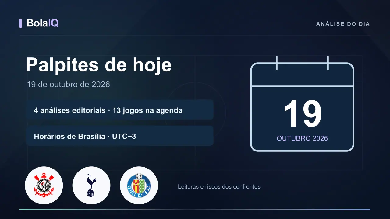 Palpites de hoje — 19 de outubro de 2026