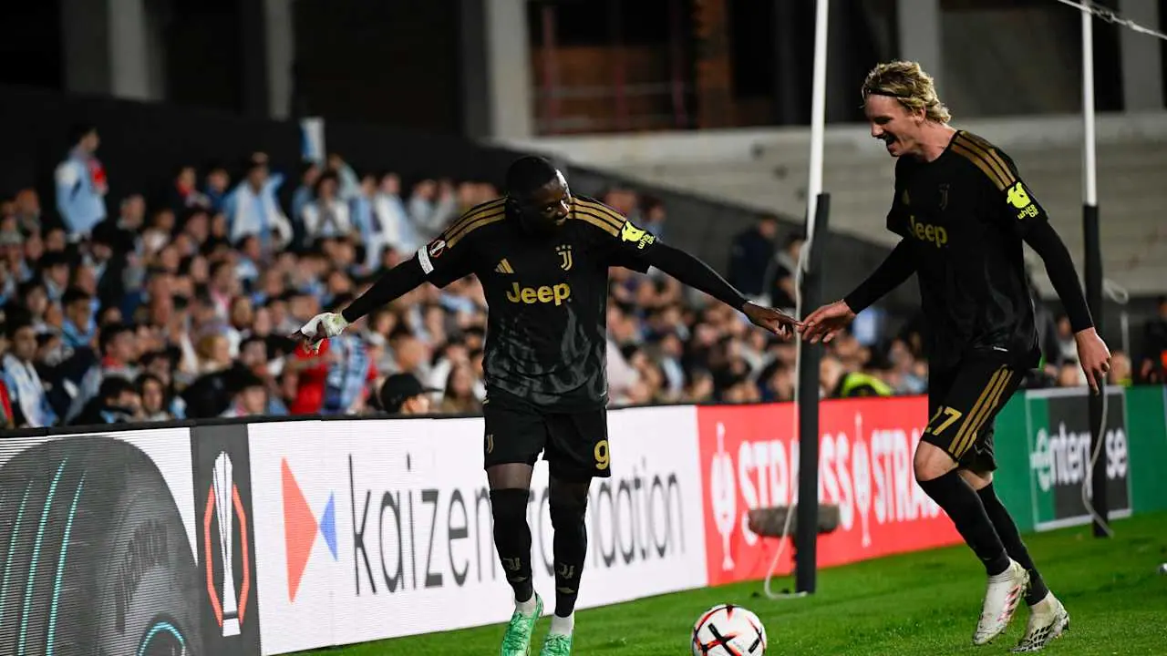 Jogadores da Juventus no confronto de 15 de outubro contra o Celta.