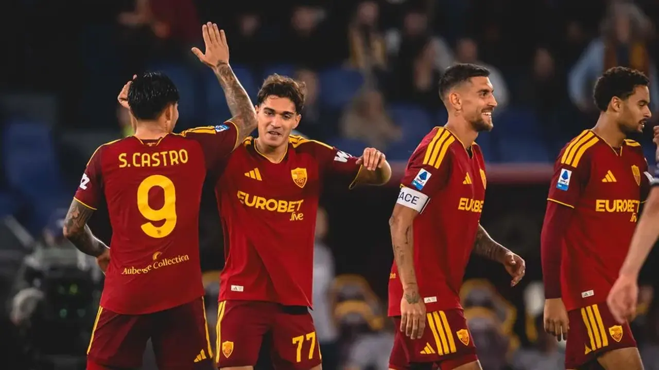 Roma em registro da vitória por 2 a 0 sobre o Genoa em 17/10/2026.