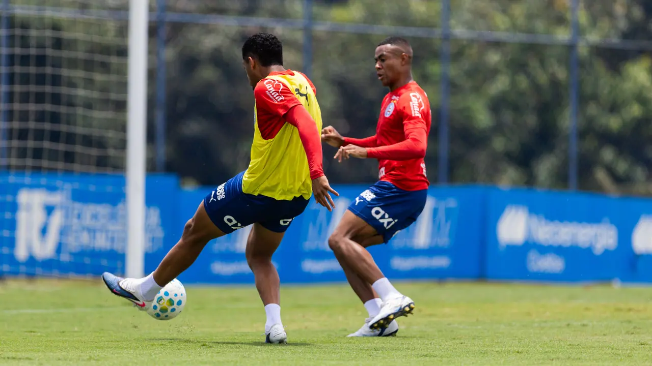 Elenco do Bahia durante a preparação no CT Evaristo de Macedo