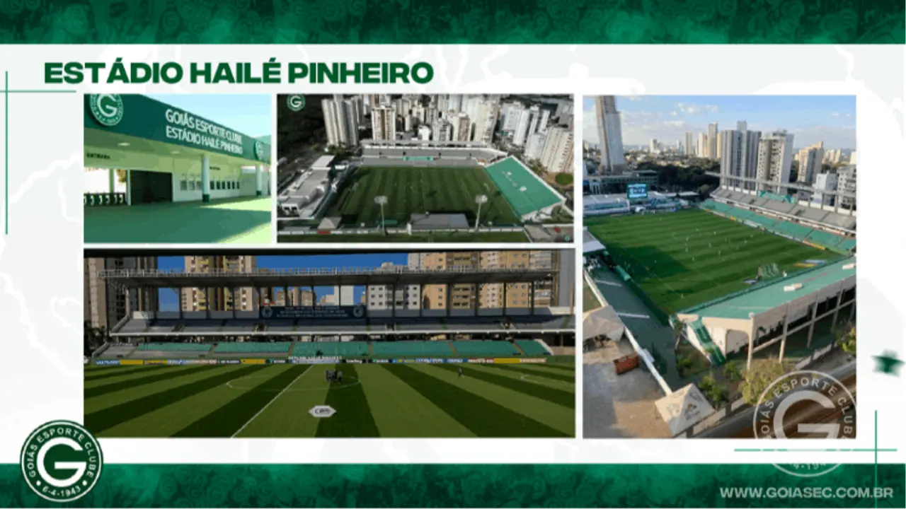 Vista do Estádio Hailé Pinheiro, a Serrinha, em Goiânia