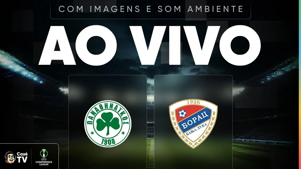 Panathinaikos x Borac: arte da transmissão da CazéTV para o jogo de 15 de outubro de 2026.
